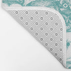 just owls teal blue Bath Mat Gallery Image 2