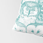 just owls teal blue Pillow Sham Gallery Image 4