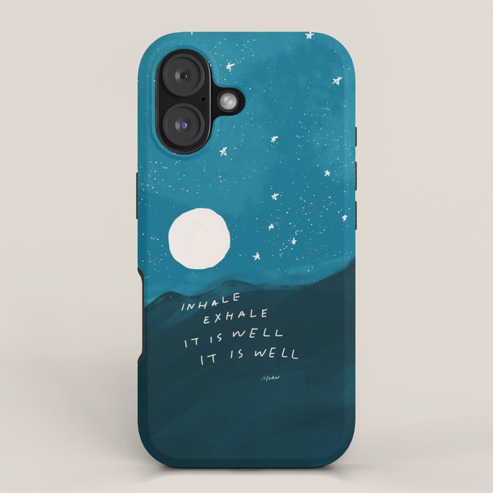 "Inhale Exhale It is Well It Is Well" iPhone Case Gallery Image 1