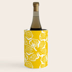 Yellow tropical hibiscus flower art pattern Wine Chiller Gallery Image 1
