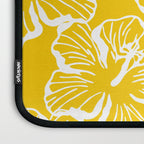 Yellow tropical hibiscus flower art pattern Laptop Sleeve Gallery Image 3