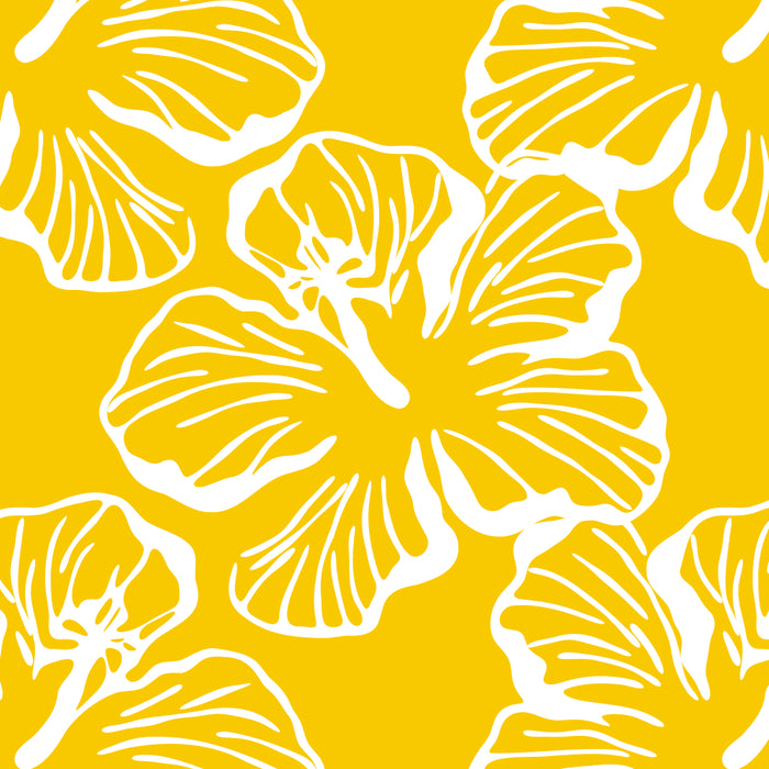 Yellow tropical hibiscus flower art pattern Coffee Mug Gallery Image 2