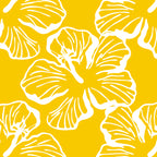 Yellow tropical hibiscus flower art pattern Coffee Mug Gallery Image 2