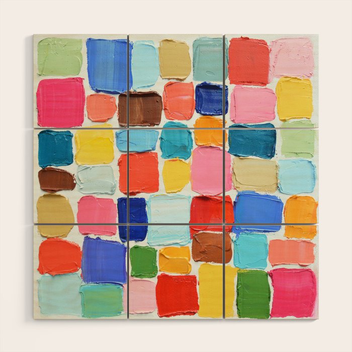 Mod Polka Daubs Wood Wall Art Gallery Image 1