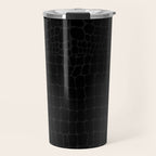 Black Crocodile Alligator animal print Travel Mug Gallery Image 1