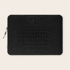 Black Crocodile Alligator animal print Laptop Sleeve Gallery Image 1