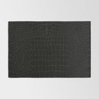 Black Crocodile Alligator animal print Rug Gallery Image 2
