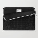 Black Crocodile Alligator animal print Laptop Sleeve Gallery Image 2