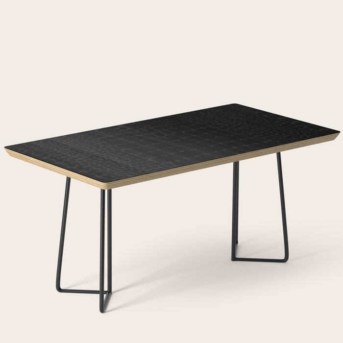 Black Crocodile Alligator animal print Coffee Table Gallery Image 1