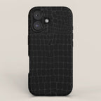 Black Crocodile Alligator animal print iPhone Case Gallery Image 1