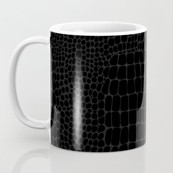Black Crocodile Alligator animal print Coffee Mug Gallery Image 3