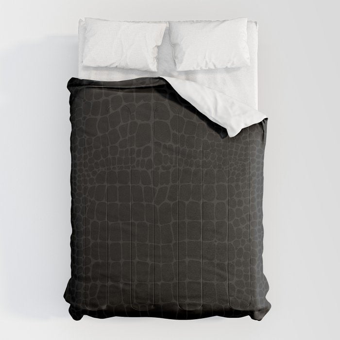 Black Crocodile Alligator animal print Comforter Gallery Image 6