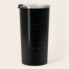 Black Crocodile Alligator animal print Travel Mug Gallery Image 3