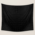 Black Crocodile Alligator animal print Wall Tapestry Gallery Image 4
