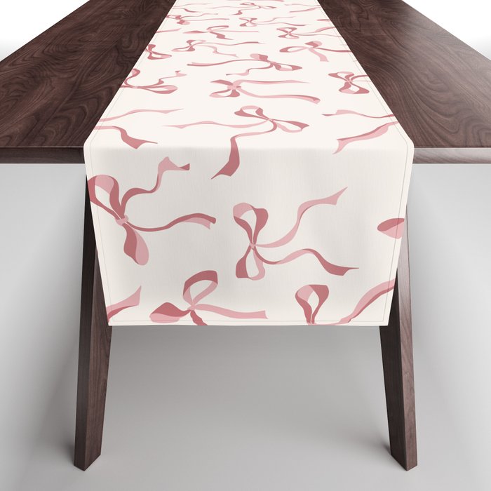 Coquette Pink Bows Table Runner Gallery Image 1