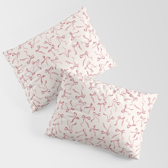 Coquette Pink Bows Pillow Sham Gallery Image 3