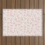 Coquette Pink Bows Outdoor Rug Gallery Image 1