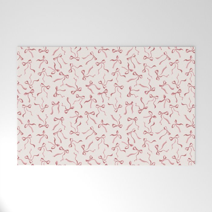 Coquette Pink Bows Welcome Mat Gallery Image 1