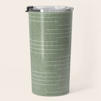 Minimalist, Boho, Line Art in Sage Green Travel Mug Gallery Image 3