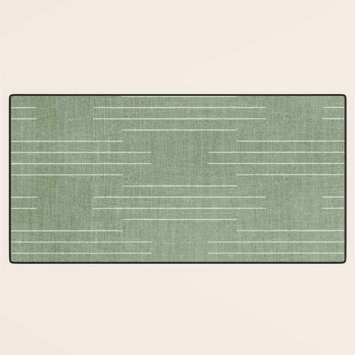 Minimalist, Boho, Line Art in Sage Green Desk Mat Gallery Image 3