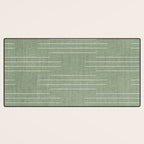 Minimalist, Boho, Line Art in Sage Green Desk Mat Gallery Image 3