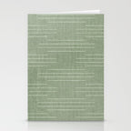 Minimalist, Boho, Line Art in Sage Green Stationery Card Gallery Image 2