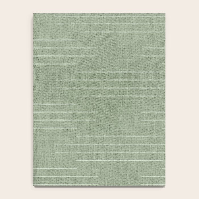 Minimalist, Boho, Line Art in Sage Green Notebook Gallery Image 4