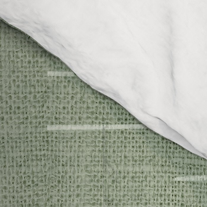 Minimalist, Boho, Line Art in Sage Green Comforter Gallery Image 4