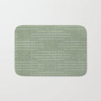 Minimalist, Boho, Line Art in Sage Green Bath Mat Gallery Image 1