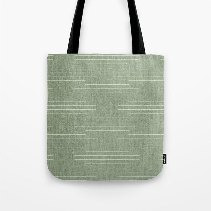 Minimalist, Boho, Line Art in Sage Green Tote Bag Gallery Image 1