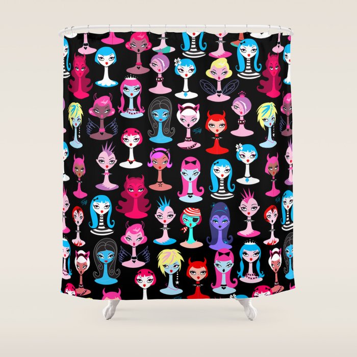 Punky Goth Dollies Shower Curtain Gallery Image 1
