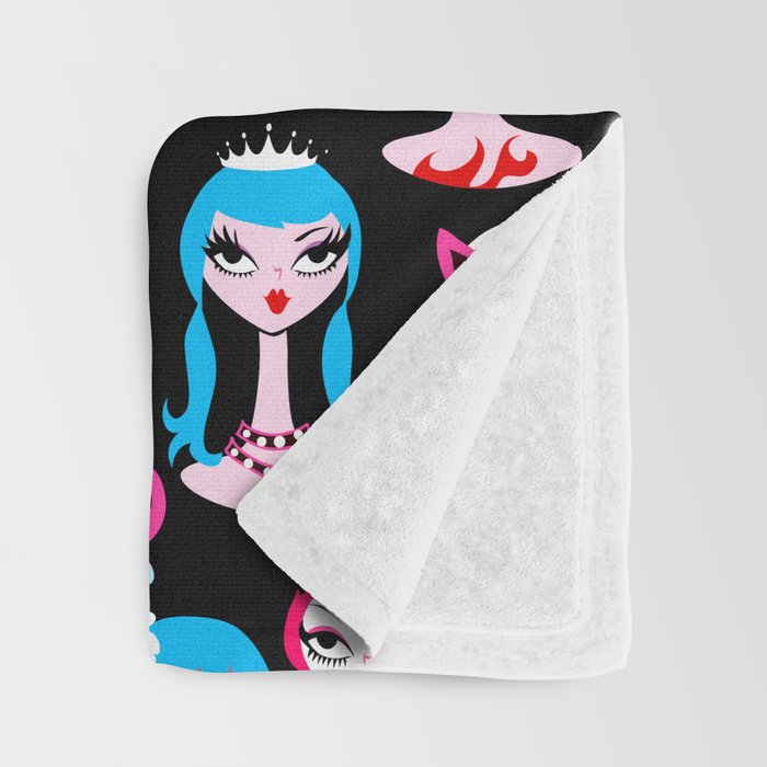 Punky Goth Dollies Throw Blanket Gallery Image 3