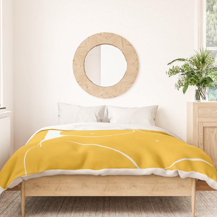 Nude in yellow 2 Duvet Cover Gallery Image 3
