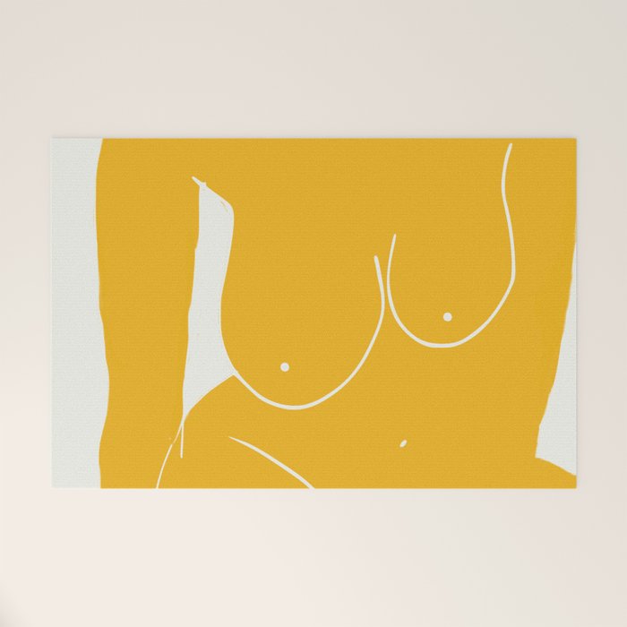 Nude in yellow 2 Welcome Mat Gallery Image 1