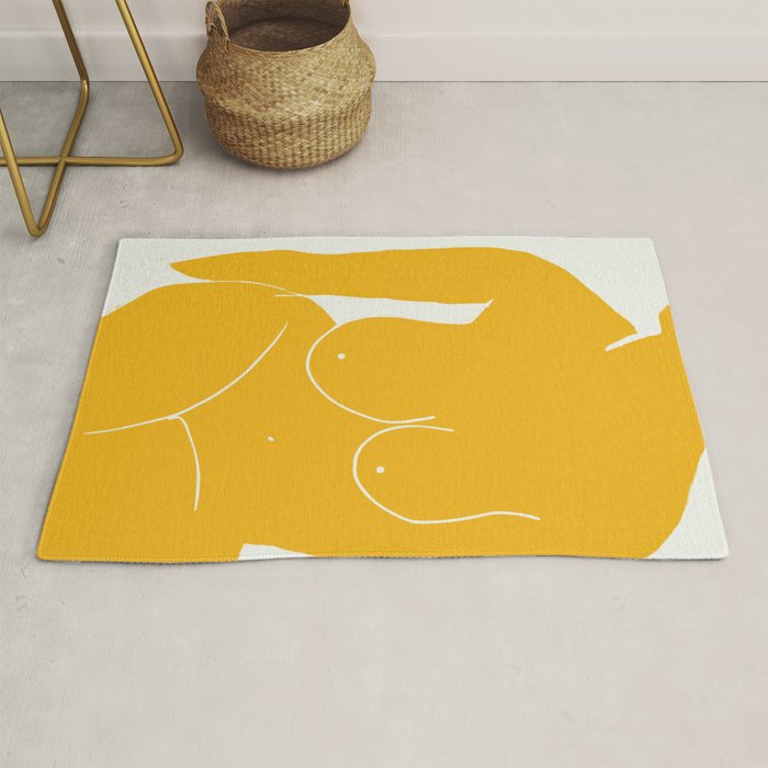 Nude in yellow 2 Rug Gallery Image 1