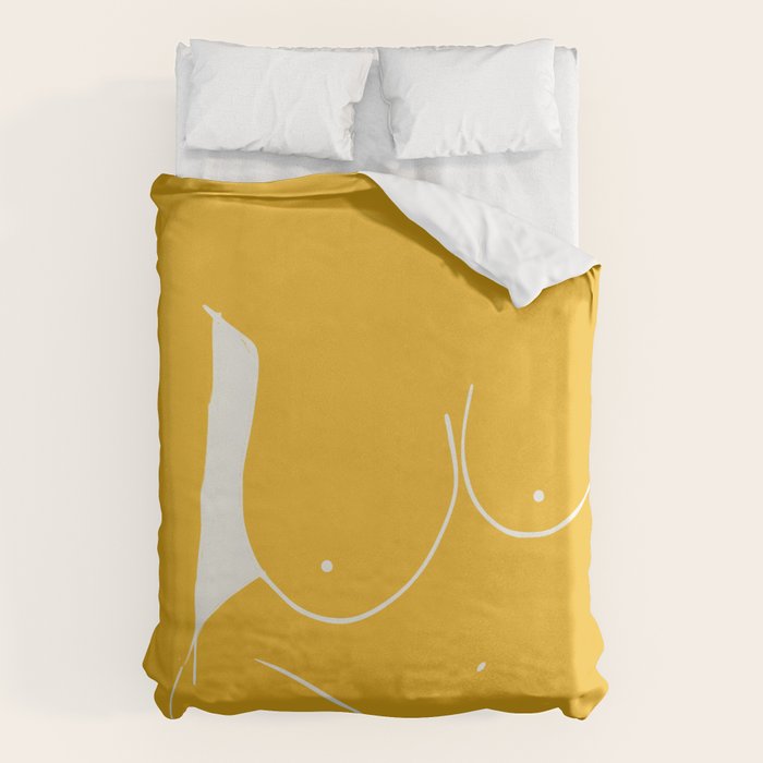 Nude in yellow 2 Duvet Cover Gallery Image 1