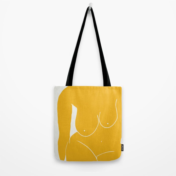Nude in yellow 2 Tote Bag Gallery Image 2