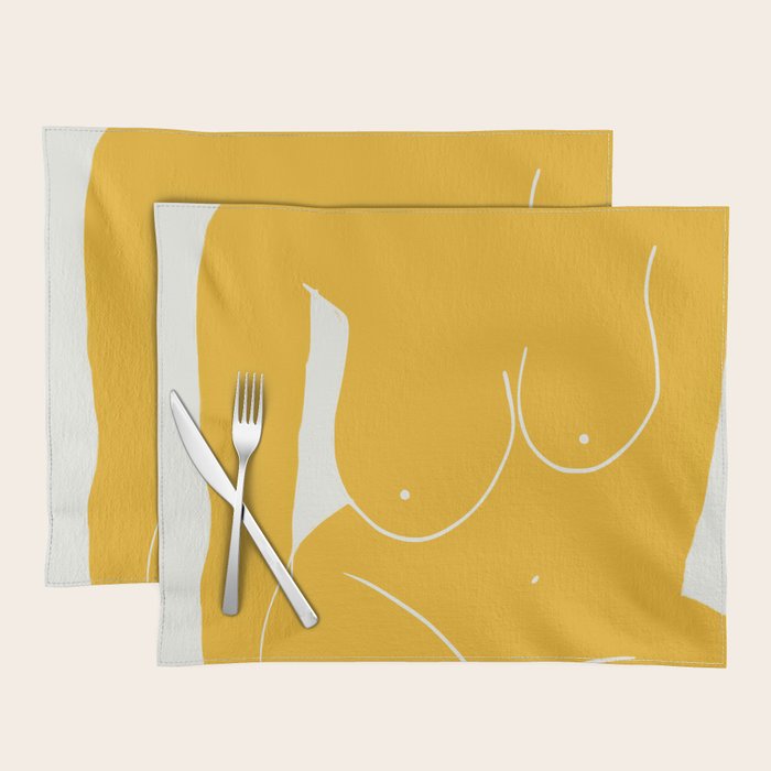 Nude in yellow 2 Placemat Gallery Image 1