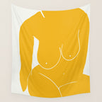 Nude in yellow 2 Wall Tapestry Gallery Image 4