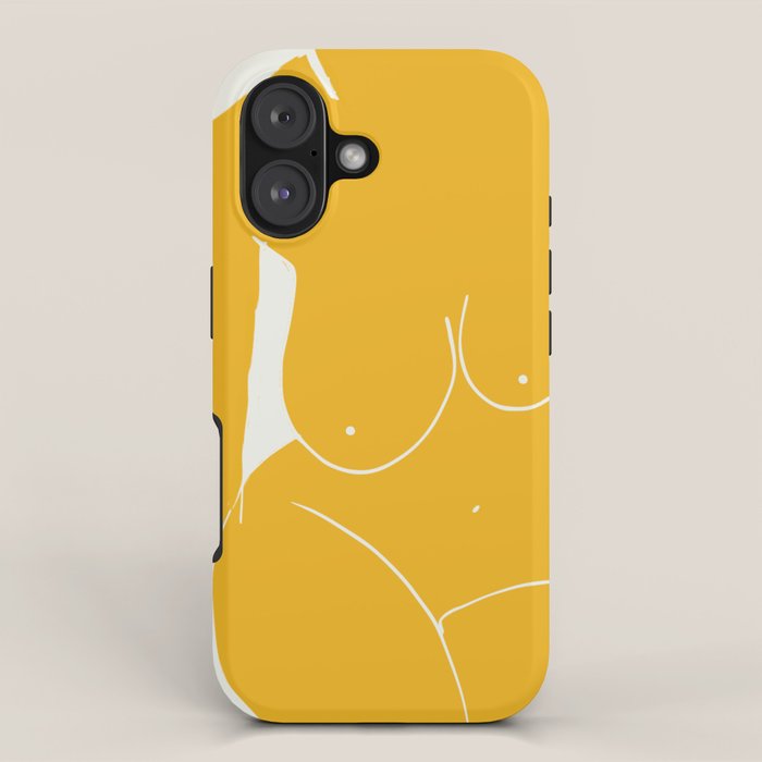 Nude in yellow 2 iPhone Case Gallery Image 1
