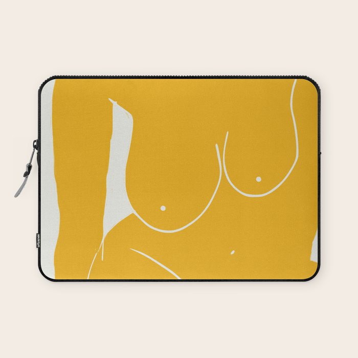 Nude in yellow 2 Laptop Sleeve Gallery Image 1