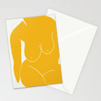 Nude in yellow 2 Stationery Card Gallery Image 2