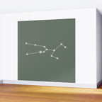 Taurus Zodiac Star Constellation Line Art Sage Wall Mural Gallery Image 2