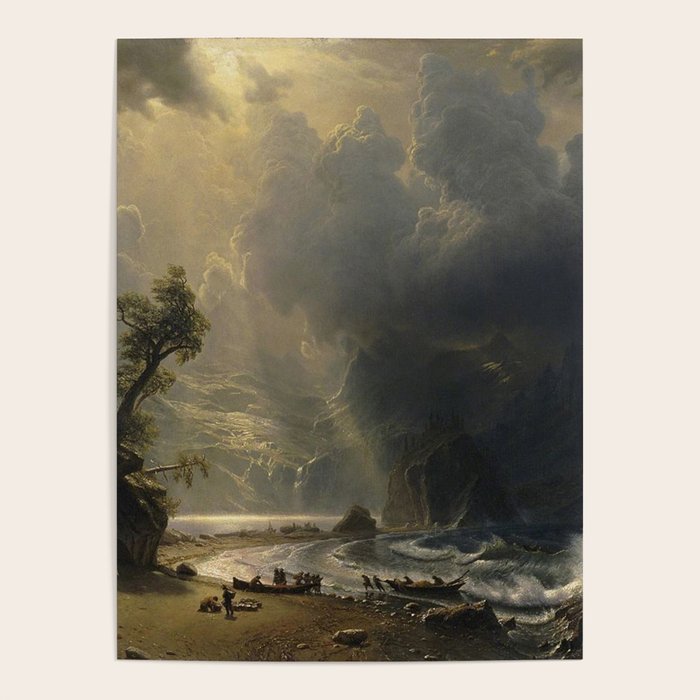 Puget Sound on the Pacific Coast (1870) - Albert Bierstadt Poster Gallery Image 1