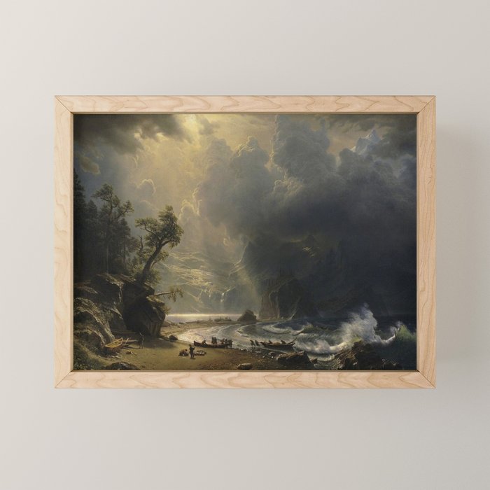 Puget Sound on the Pacific Coast (1870) - Albert Bierstadt Mini Art Print Gallery Image 1