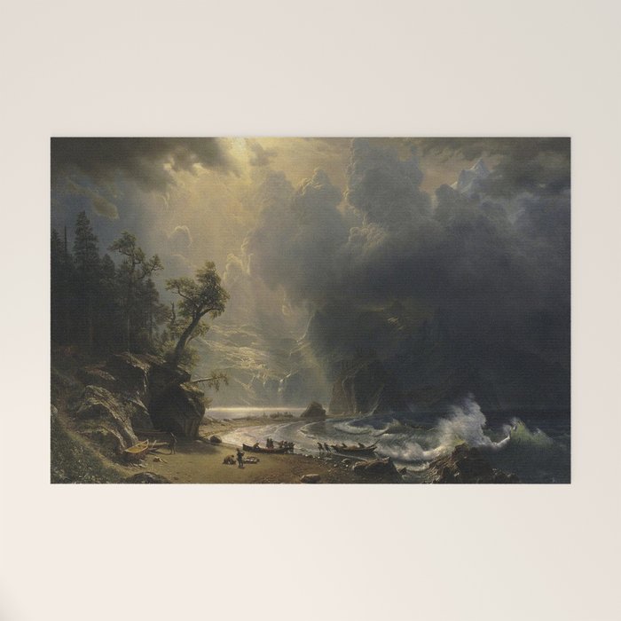 Puget Sound on the Pacific Coast (1870) - Albert Bierstadt Welcome Mat Gallery Image 1