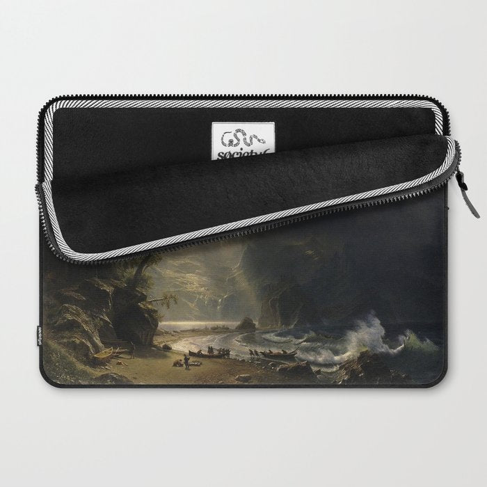 Puget Sound on the Pacific Coast (1870) - Albert Bierstadt Laptop Sleeve Gallery Image 2