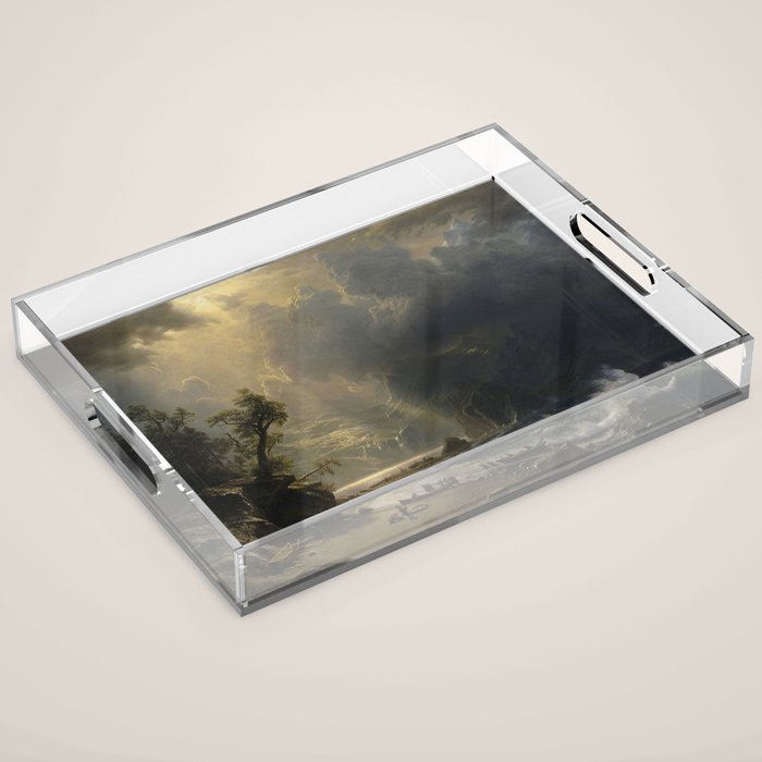 Puget Sound on the Pacific Coast (1870) - Albert Bierstadt Acrylic Tray Gallery Image 1