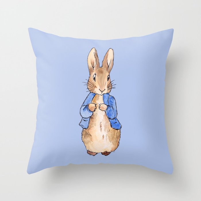 Peter the rabbit Throw Pillow Gallery Image 6