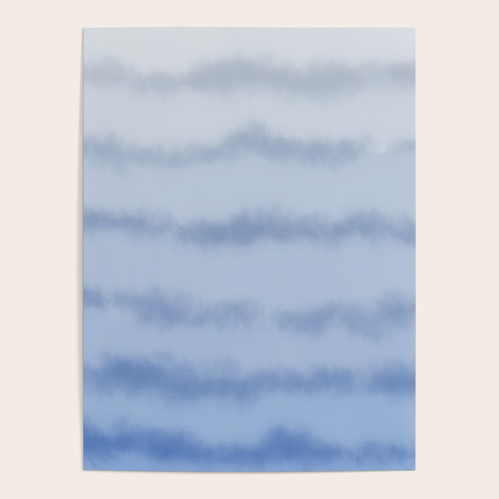 Ombre Ocean Tides - Blue Poster Gallery Image 4